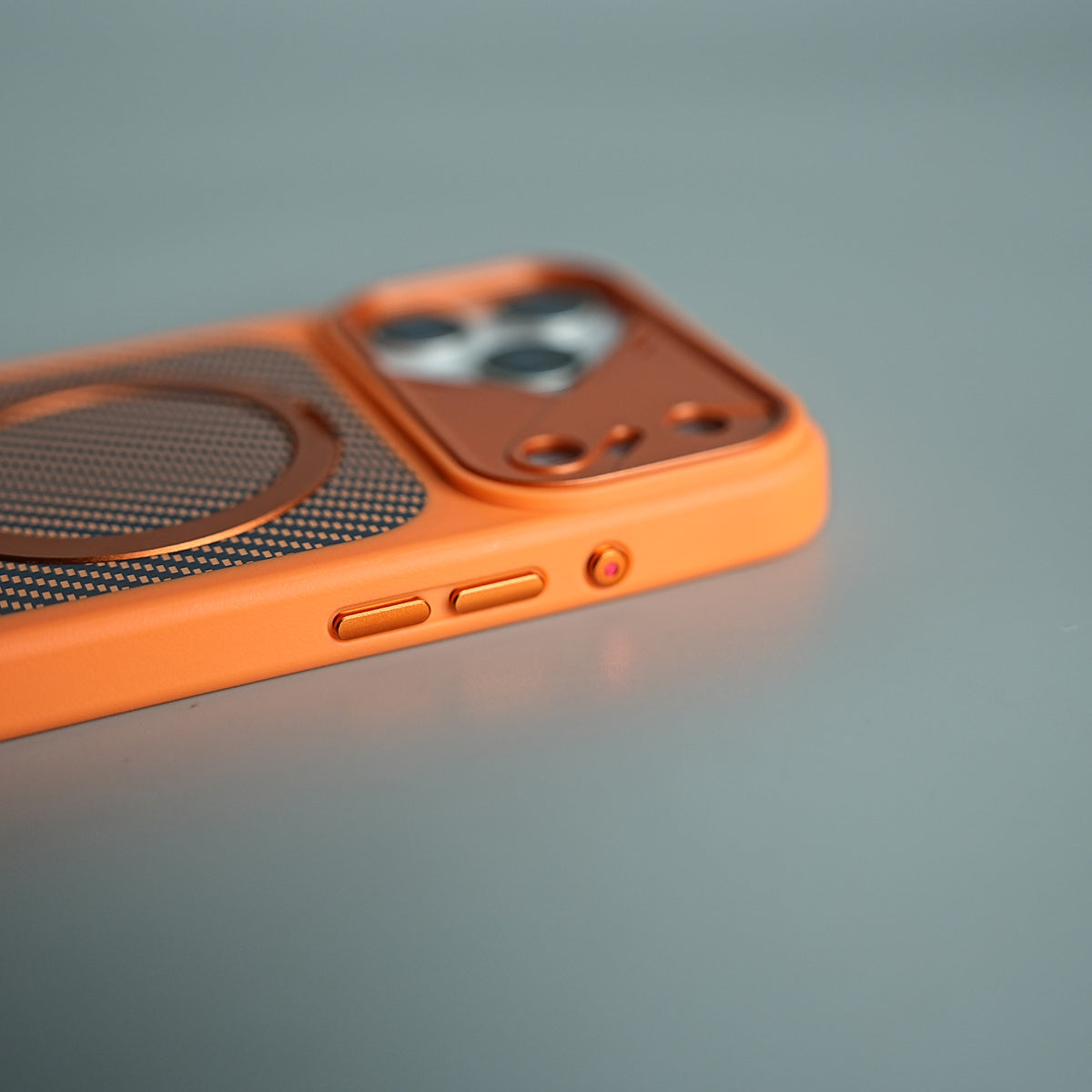 iPhone 17 Series Carbon Fiber Texture Ring Stand Protective Case Cover