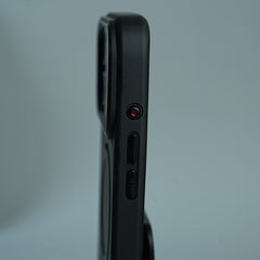 iPhone 17 Series Carbon Fiber Texture Ring Stand Protective Case Cover