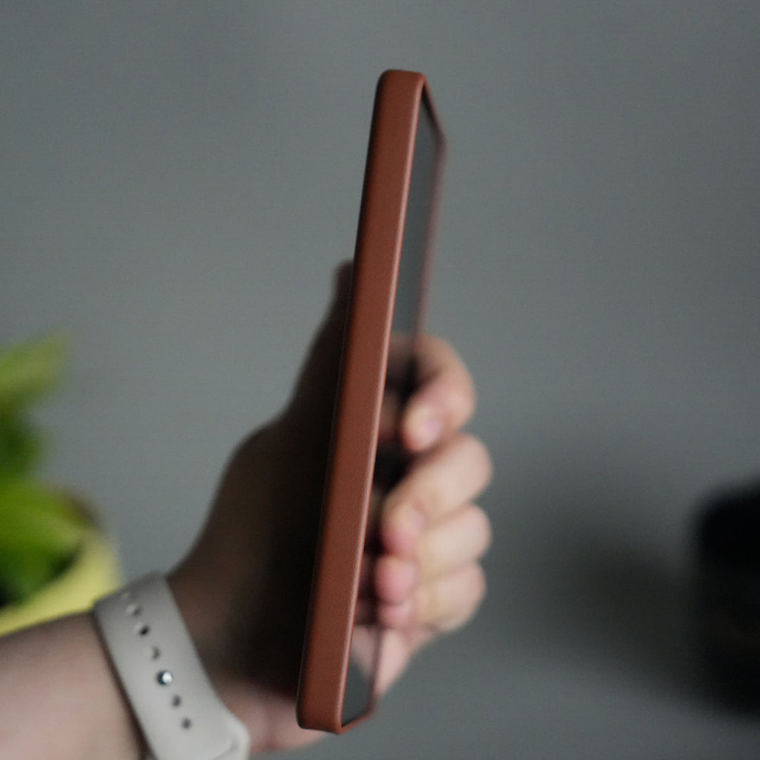 Galaxy S24 Ultra PU Leather Case with Metal Camera Frame & 360° Rotating Metal Stand