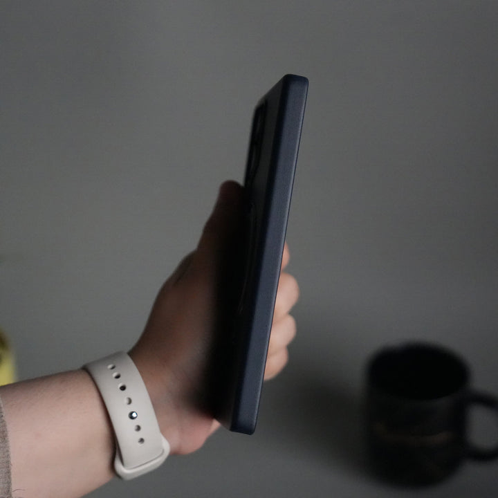 Galaxy S25 Ultra PU Leather Case with Metal Camera Frame & 360° Rotating Metal Stand