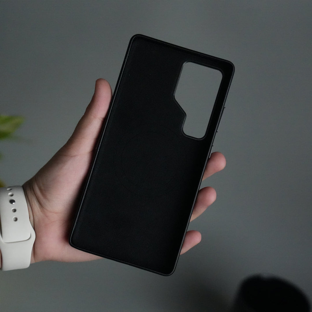 Galaxy S25 Ultra PU Leather Case with Metal Camera Frame & 360° Rotating Metal Stand