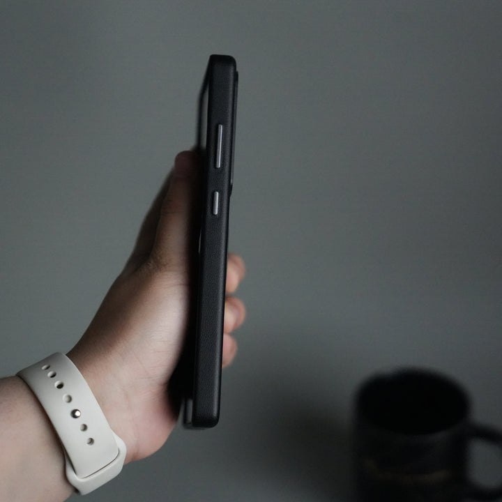 Galaxy S25 Ultra PU Leather Case with Metal Camera Frame & 360° Rotating Metal Stand