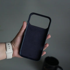 iPhone 17 Pro PU Leather Case with Metal Camera Frame & 360° Rotating Metal Stand