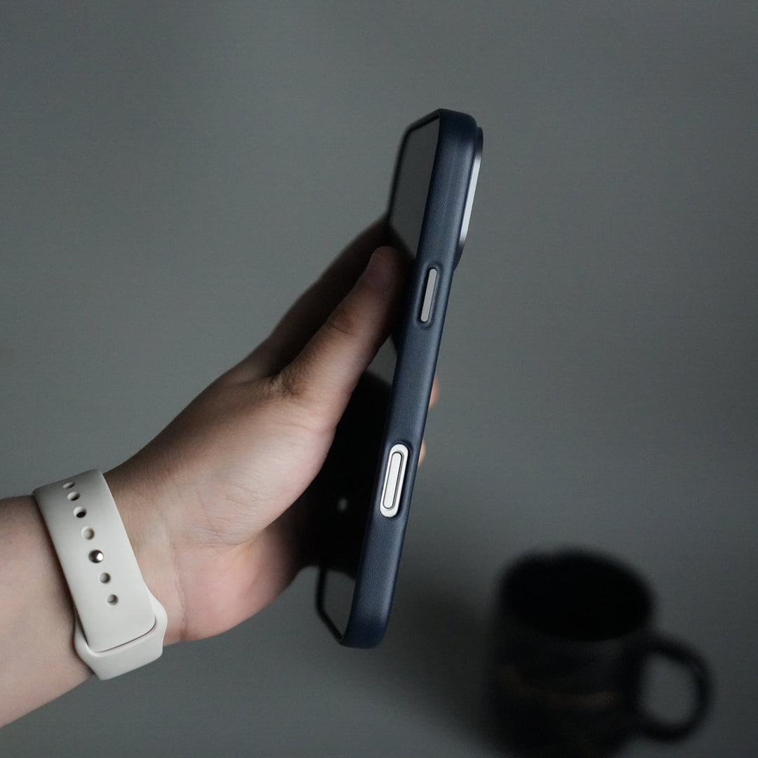 iPhone 17 Pro PU Leather Case with Metal Camera Frame & 360° Rotating Metal Stand