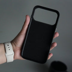 iPhone 17 Pro PU Leather Case with Metal Camera Frame & 360° Rotating Metal Stand