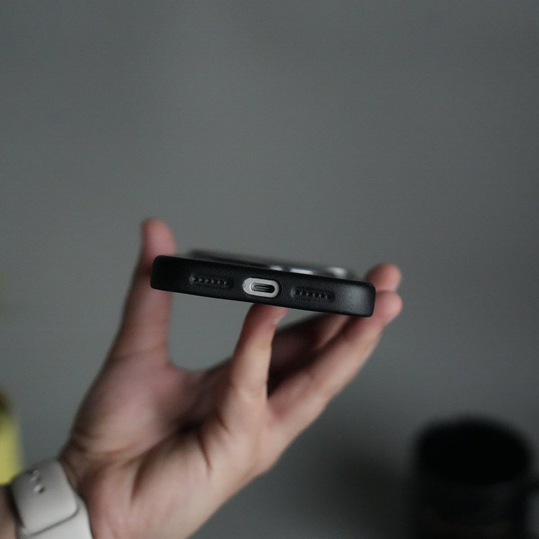 iPhone 17 Pro PU Leather Case with Metal Camera Frame & 360° Rotating Metal Stand