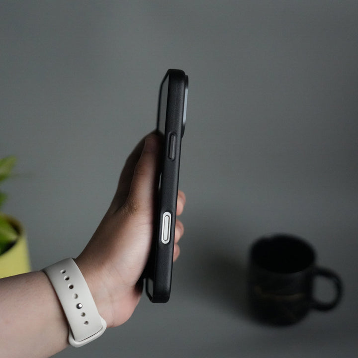 iPhone 17 Pro Max PU Leather Case with Metal Camera Frame & 360° Rotating Metal Stand