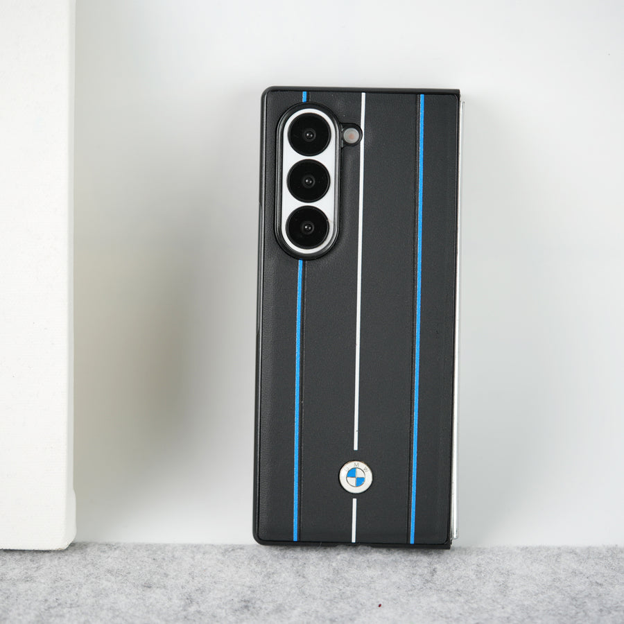 Samsung Galaxy Z Fold 5 BMW Blue White Line Design Case Cover