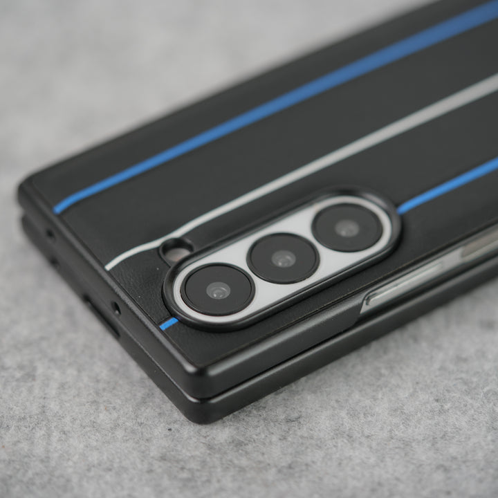 Samsung Galaxy Z Fold 6 BMW Blue White Line Design Case Cover