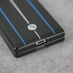 Samsung Galaxy Z Fold 5 BMW Blue White Line Design Case Cover