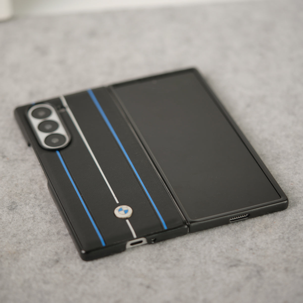 Samsung Galaxy Z Fold 5 BMW Blue White Line Design Case Cover