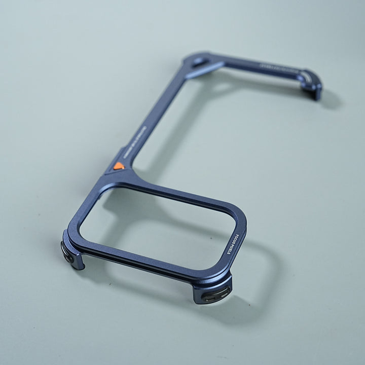 iPhone 17 Series Aluminum Alloy Metal Bumper Frame with Foldable Stand