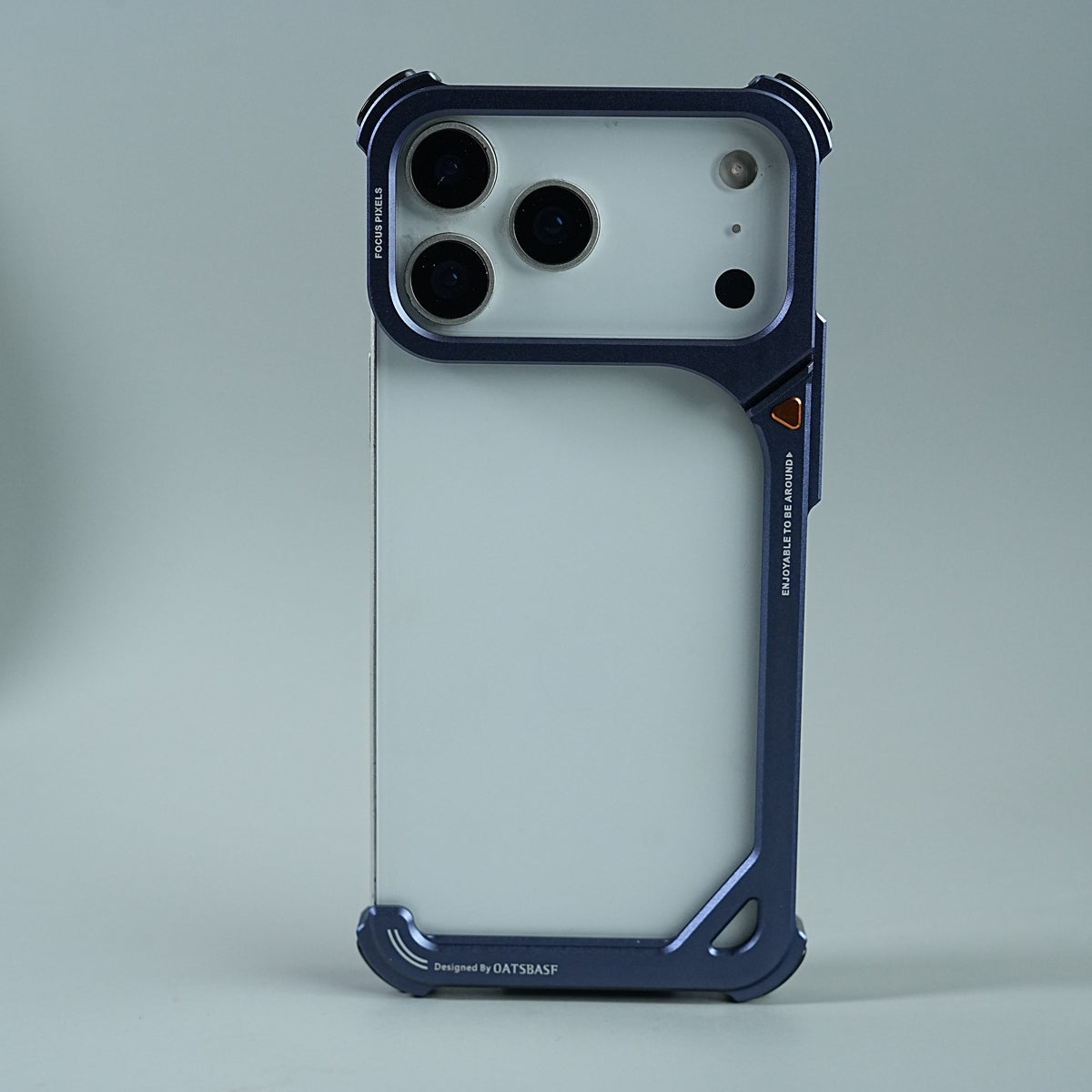 iPhone 17 Series Aluminum Alloy Metal Bumper Frame with Foldable Stand