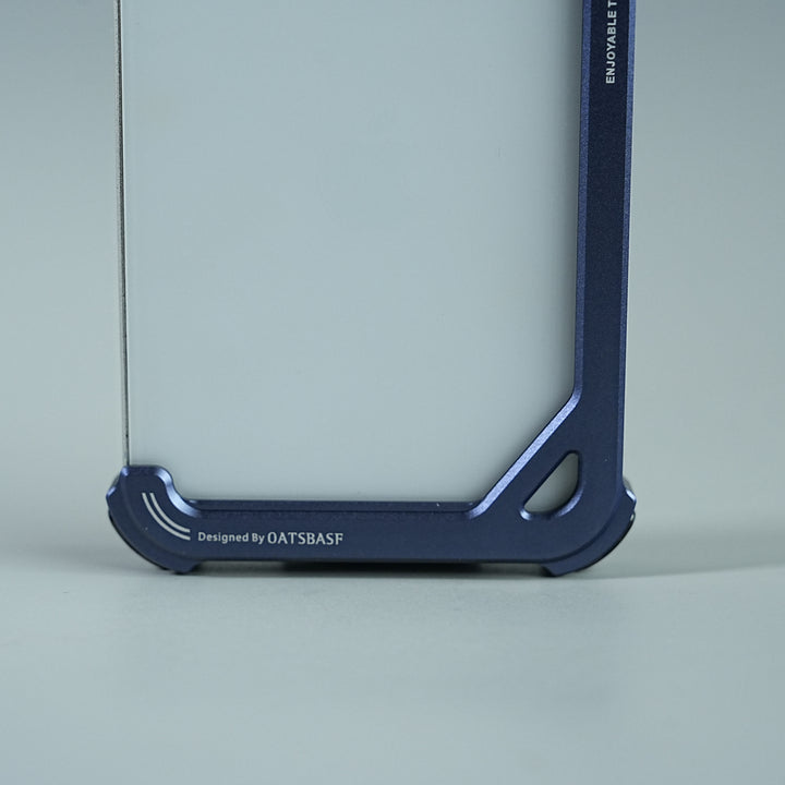 iPhone 17 Series Aluminum Alloy Metal Bumper Frame with Foldable Stand