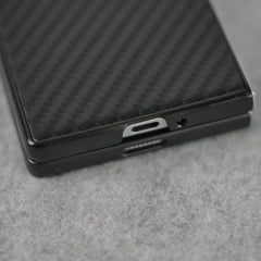 Samsung Galaxy Z Fold 5 FR Sports Car Logo Carbon Fiber Texture Case Cover