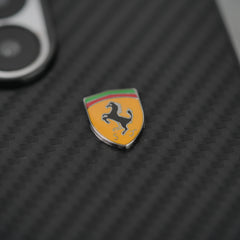 Samsung Galaxy Z Fold 5 FR Sports Car Logo Carbon Fiber Texture Case Cover