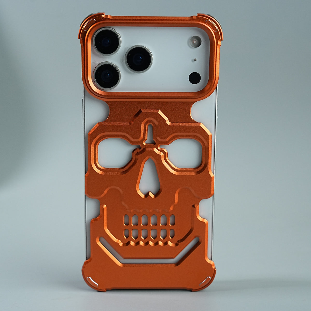 iPhone 17 Series Aluminium Skull Frame Protective Case Cover