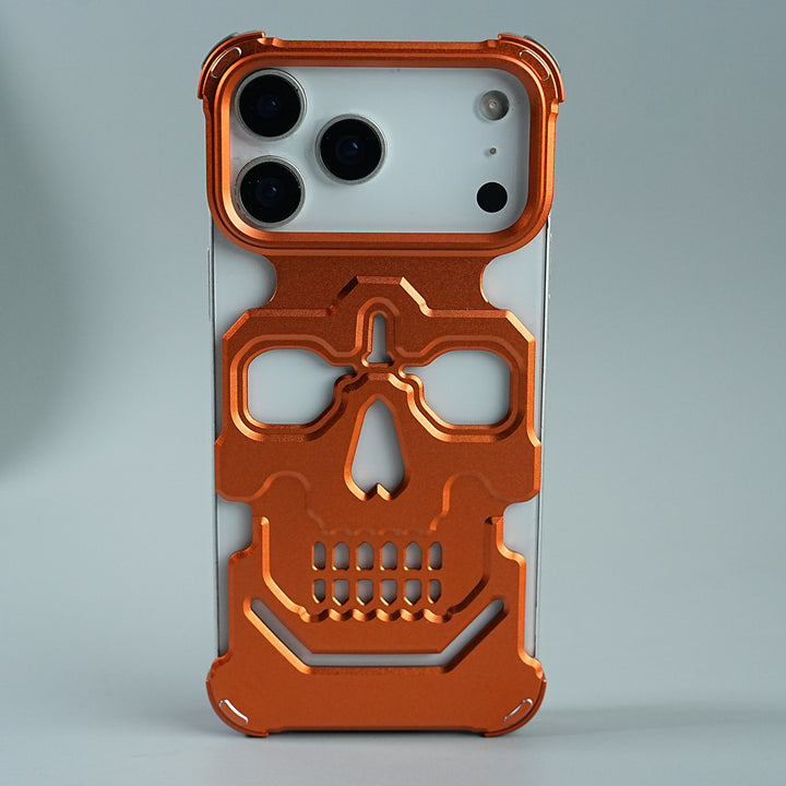 iPhone 17 Series Aluminium Skull Frame Protective Case Cover