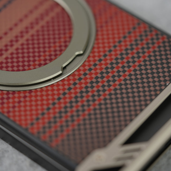 Samsung Galaxy S25 Ultra Aramid Fiber Metal Case With Rotating Stand