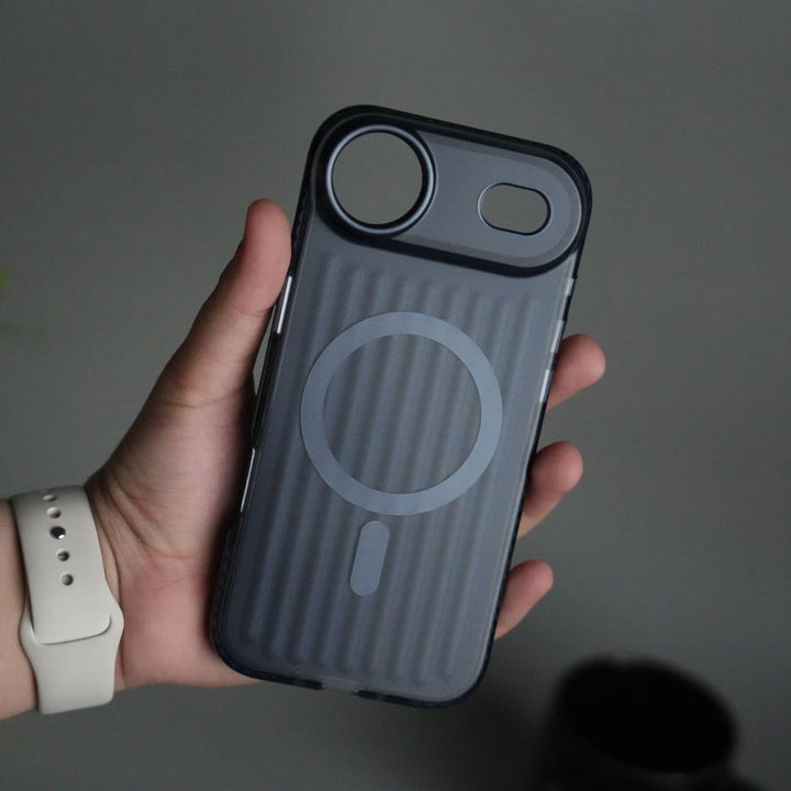iPhone 17 Air MagSafe Suitcase Design Case | Shockproof Ribbed Texture Back Cover