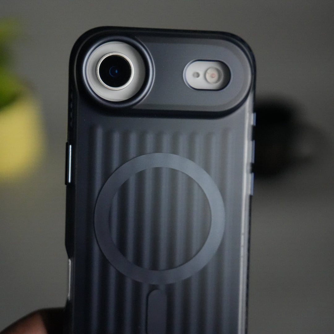 iPhone 17 Air MagSafe Suitcase Design Case | Shockproof Ribbed Texture Back Cover