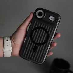 iPhone 17 Air MagSafe Suitcase Design Case | Shockproof Ribbed Texture Back Cover