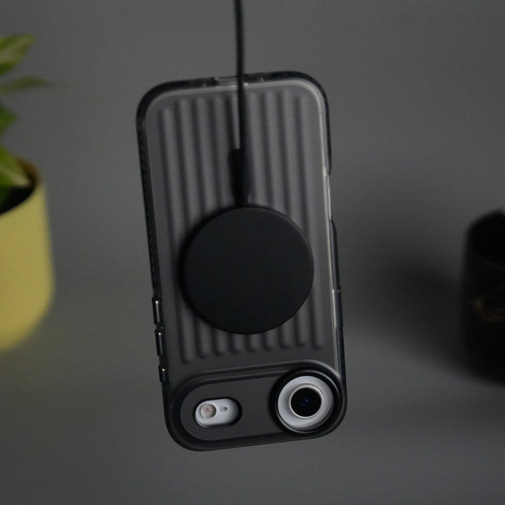 iPhone 17 Air MagSafe Suitcase Design Case | Shockproof Ribbed Texture Back Cover