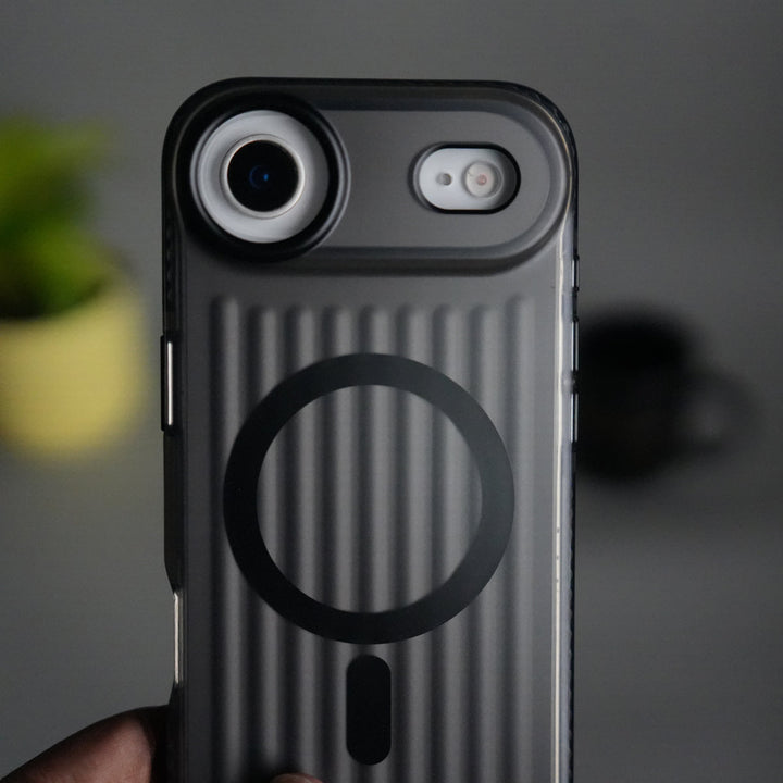 iPhone 17 Air MagSafe Suitcase Design Case | Shockproof Ribbed Texture Back Cover