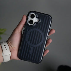iPhone 17 MagSafe Suitcase Design Case | Shockproof Ribbed Texture Back Cover