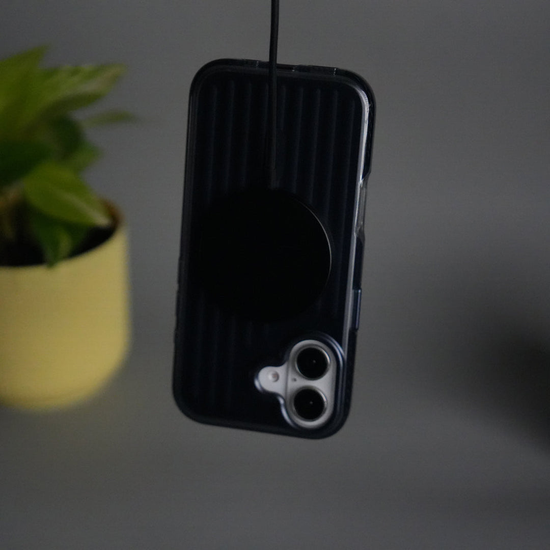 iPhone 17 MagSafe Suitcase Design Case | Shockproof Ribbed Texture Back Cover
