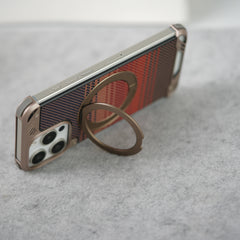 iPhone 16 Pro Max Aramid Fiber Metal Case With Rotating Stand Desert Titanium