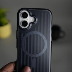 iPhone 17 MagSafe Suitcase Design Case | Shockproof Ribbed Texture Back Cover
