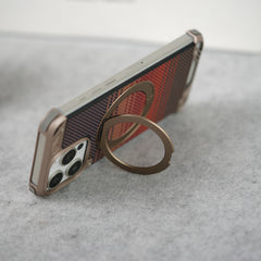iPhone 16 Pro Max Aramid Fiber Metal Case With Rotating Stand Desert Titanium
