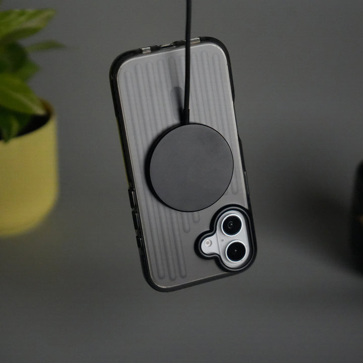 iPhone 17 MagSafe Suitcase Design Case | Shockproof Ribbed Texture Back Cover