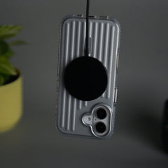 iPhone 17 MagSafe Suitcase Design Case | Shockproof Ribbed Texture Back Cover