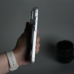 iPhone 17 Series Transparent Bottom Metal Stand MagSafe Supported Case Cover
