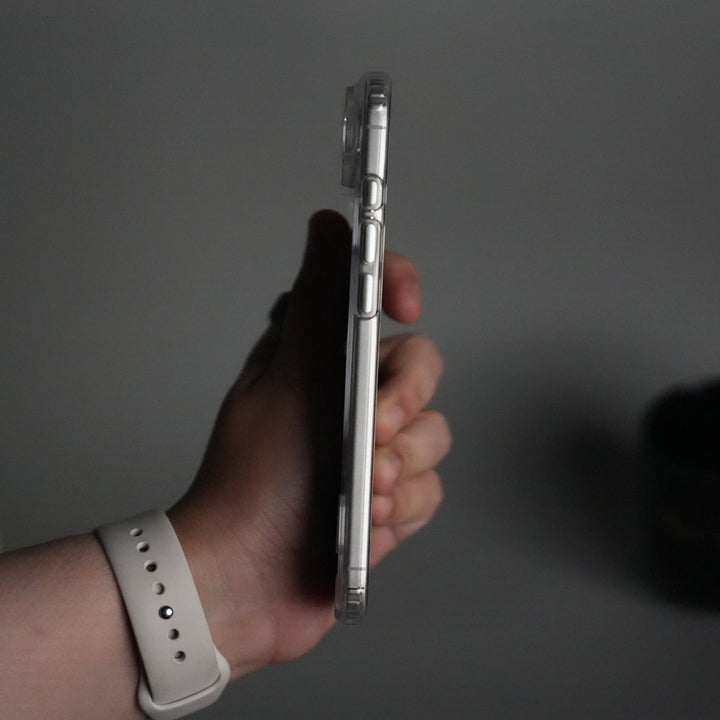 iPhone 17 Series Transparent Bottom Metal Stand MagSafe Supported Case Cover