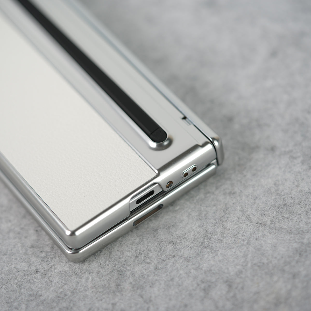 Samsung Galaxy Z Fold 5 Leather Plating front Glass Protection Hinge Case Folding Cover