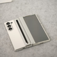 Samsung Galaxy Z Fold 5 Leather Plating front Glass Protection Hinge Case Folding Cover