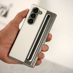 Samsung Galaxy Z Fold 5 Leather Plating front Glass Protection Hinge Case Folding Cover