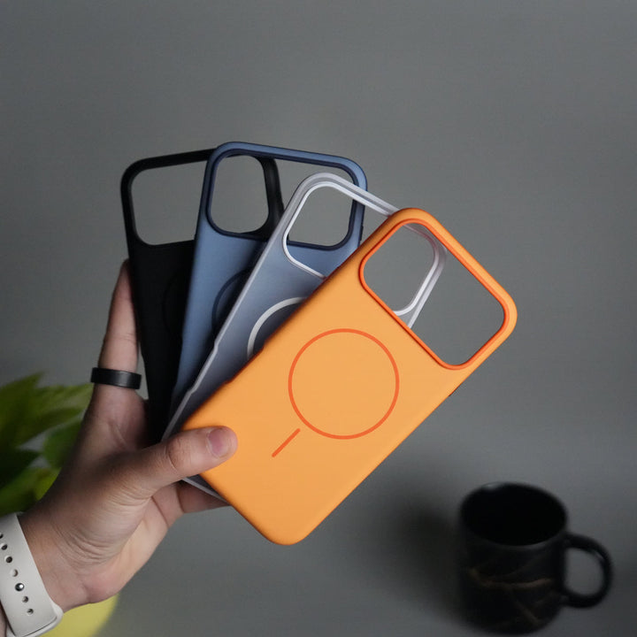 iPhone 17 Pro Max Soft Touch MagSafe Case | Matte Finish with Color Camera Frame