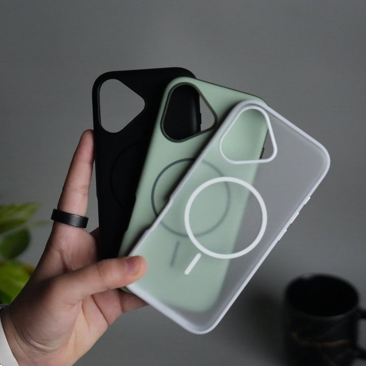 iPhone 17 Soft Touch MagSafe Case | Matte Finish with Color Camera Frame