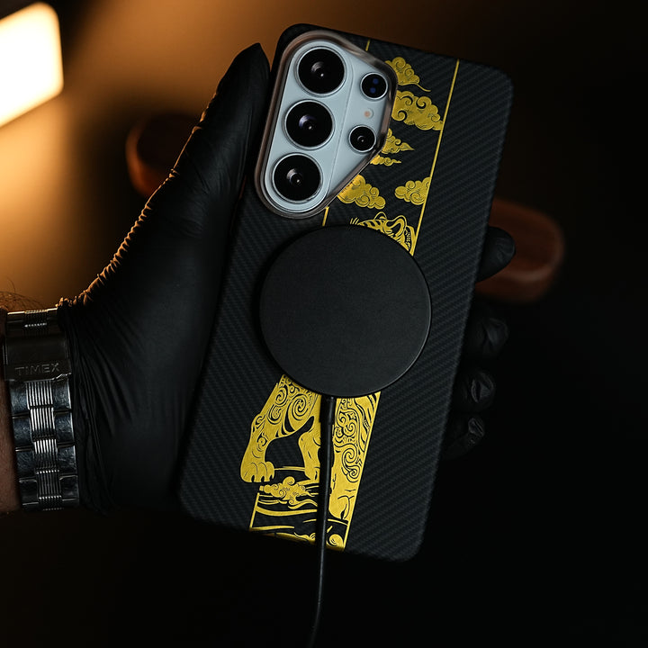 Royal Gold Tiger Edition Magsafe Case For Galaxy Ultra Series