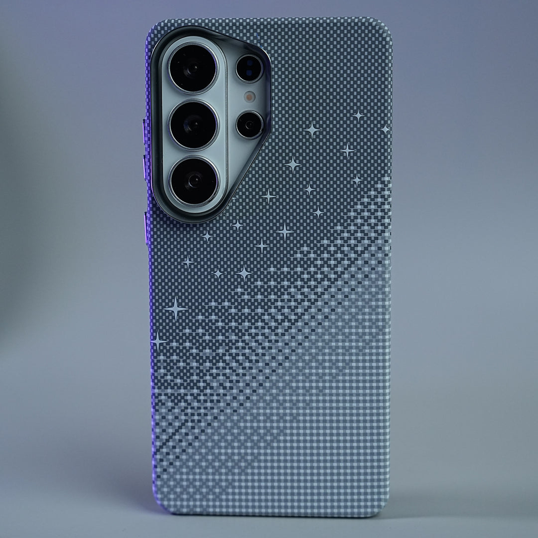 Galaxy Ultra Series Premium Pixel Gradient MagSafe Case with Metal Camera Frame