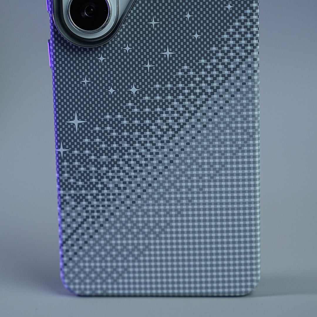Galaxy Ultra Series Premium Pixel Gradient MagSafe Case with Metal Camera Frame