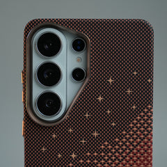 Galaxy Ultra Series Premium Pixel Gradient MagSafe Case with Metal Camera Frame