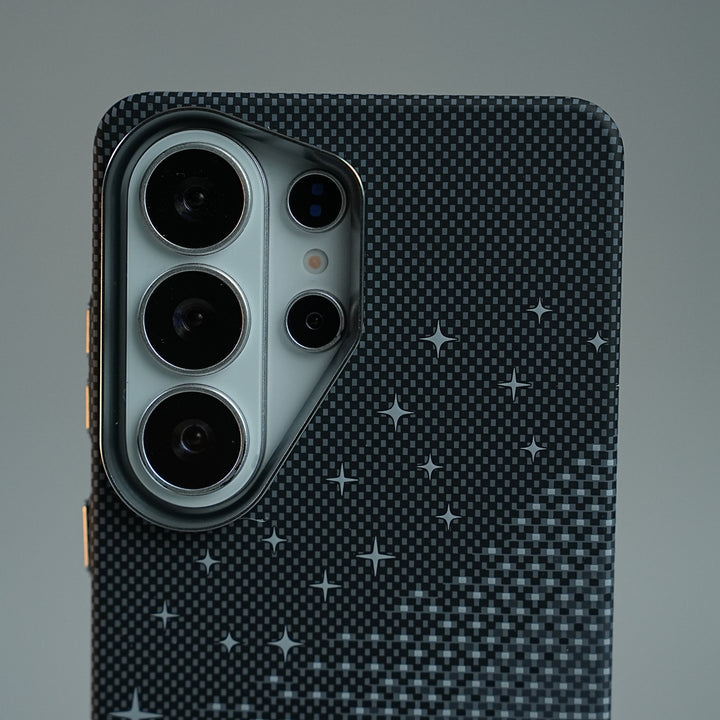 Galaxy Ultra Series Premium Pixel Gradient MagSafe Case with Metal Camera Frame