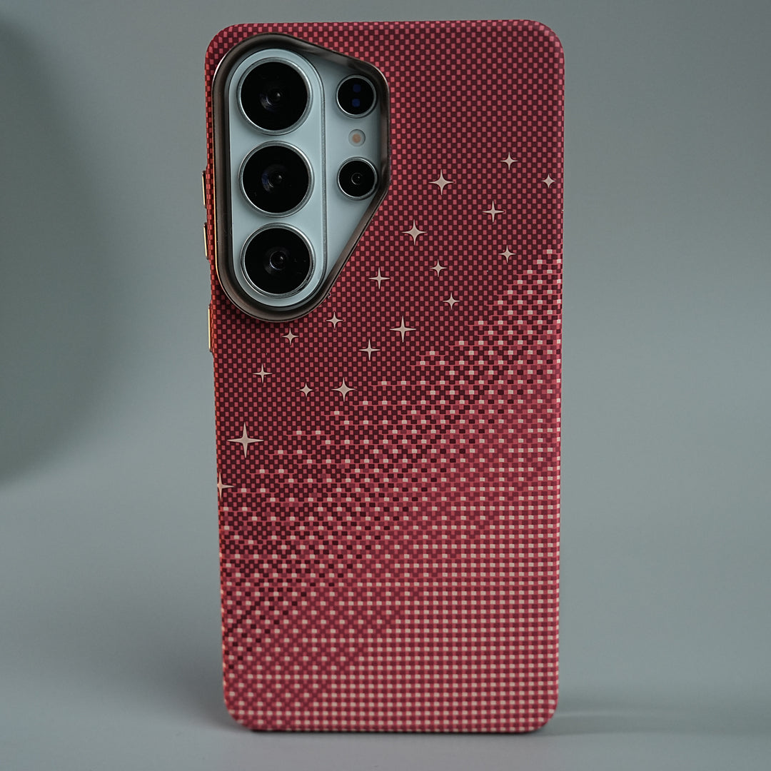 Galaxy Ultra Series Premium Pixel Gradient MagSafe Case with Metal Camera Frame