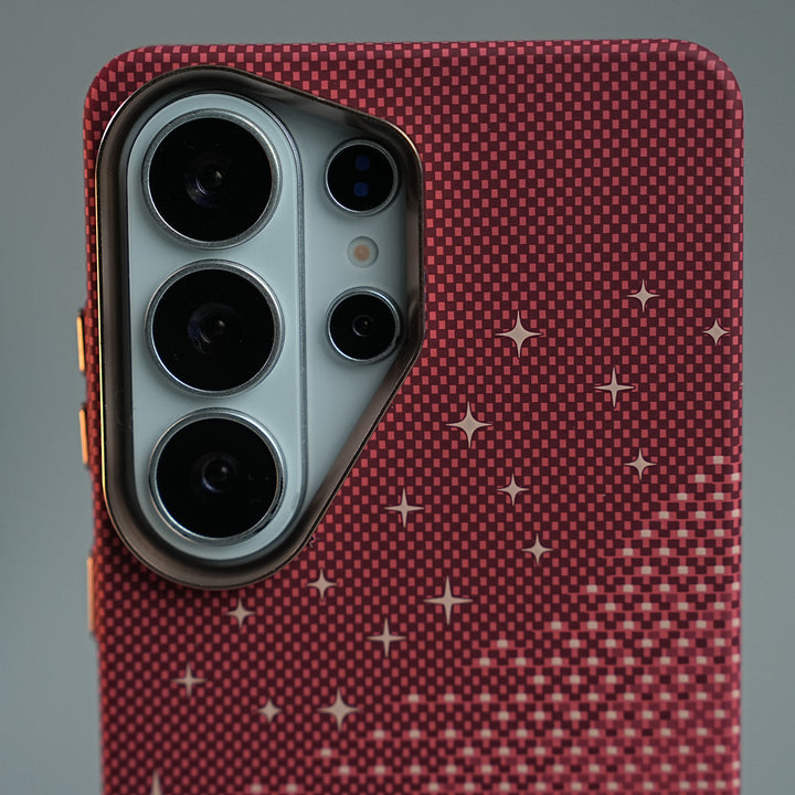 Galaxy Ultra Series Premium Pixel Gradient MagSafe Case with Metal Camera Frame