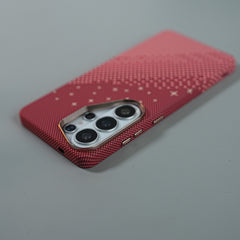 Galaxy Ultra Series Premium Pixel Gradient MagSafe Case with Metal Camera Frame